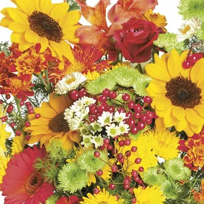 Produktbild von 20 Servietten Rich Autumn Bouquet - Großes Herbstbouquet 33x33cm