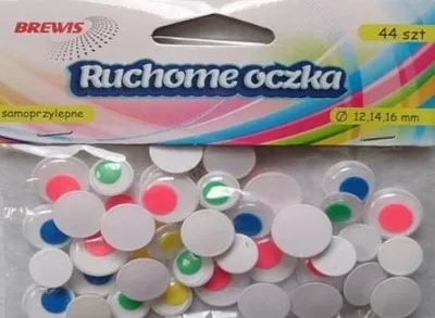Produktbild von Ruchome oczka z kolorowymi źrenicami 44szt