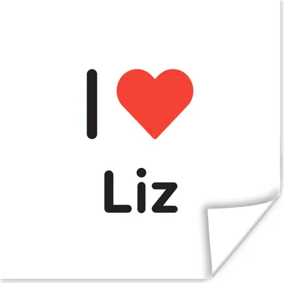 Produktbild von MuchoWow® Poster Ich liebe - Liz - Mädchen 75x75 cm - Wand Dekoration