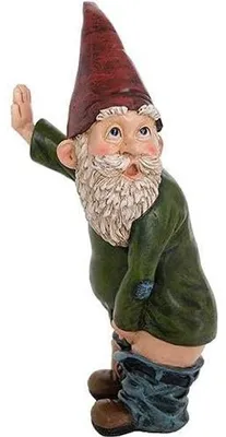 Produktbild von Gartenzwerg Gartenfigur - Harz - Pinkelnd - 15 cm