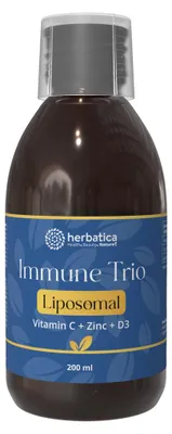 Obrázok produktu pre Lipozomálne Trio Imunita (Vitamín C + Zinok + D3) - 200 ml - Herbatica