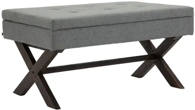 Image de Banc CLP Namaro en tissu avec rangement, gris, structure couleur antique