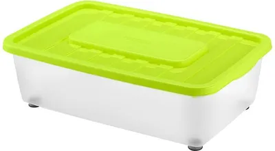 Obrázek produktu pro BOX ÚLOŽNÝ POD POSTEL S VÍKEM 25L, PLAST, 56X37X18 mix variant či barev