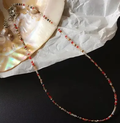 Produktbild von Beads Halskette Rot 2 - Verspieltes Accessoire für Damen KP32625