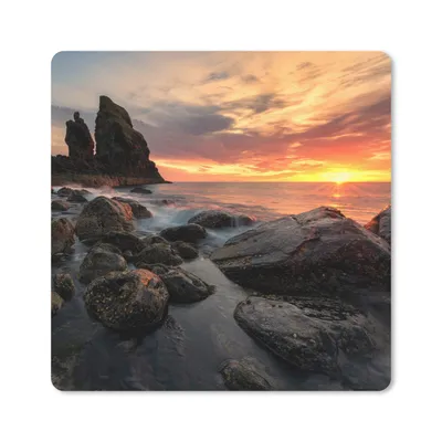 Produktbild von MuchoWow® Mauspad Mousepad Sonnenuntergang auf Skye 20x20 cm - Mousepads - Maus Mat - Pad - Mausunterlage - Desk Mat - Bureauartikeln