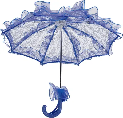 Immagine prodotto di Ombrello in pizzo, fatto a mano, elegante pizzo da sposa, decorazione e foto prop per matrimonio e festa, blu reale