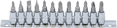 Zdjęcie produktu dla BGS technic Bit Socket Set, Stal chromowo-wanadowa, 238 mm, 238 g