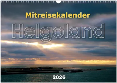 Produktbild von Mitreisekalender 2026 Helgoland (Wandkalender 2026 DIN A3 quer), CALVENDO Monatskalender