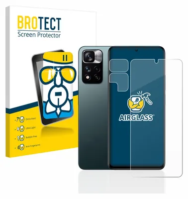 A product shot featuring packaging for a screen protector and the screen protector itself next to a smartphone.