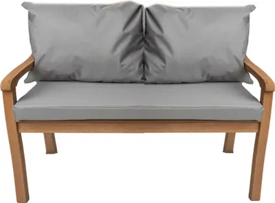 Immagine prodotto di Cuscini per panchina da giardino Grigio, Seduta 120x60x7 + schienale 2x 56x50cm | Cuscini per altalena da giardino | Cuscini per divano da giardino per 2 persone