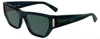 Image de Lunettes de soleil pour femme Longchamp LO774S Striped blue 54/17/140