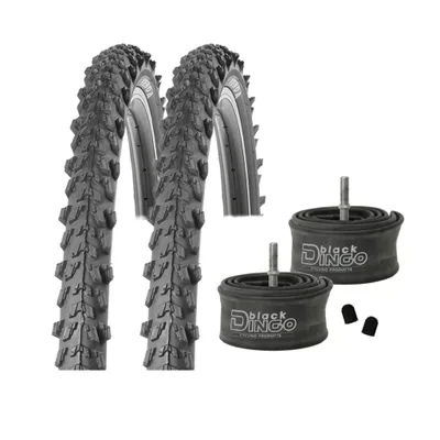 Produktbild von 2er Set MTB Drahtreifen 24" K-829 Reifen + Fahrradschläuche schwarz