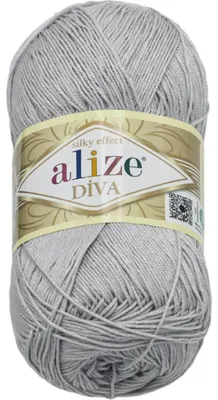 Produktbild von Garn DIVA - 100g / 350 m - Grau