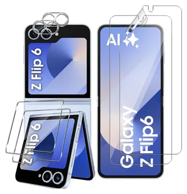 Produktbild von 6X Schutzglas für Samsung Galaxy Z Flip 6 5G Display Kamera Panzerfolie Schutzset