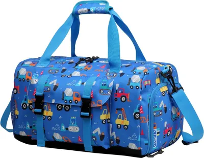 Produktbild von Wasserabweisende Reisetasche für Kinder mit Fächern für Schuhe und nasse Gegenstände - Blau