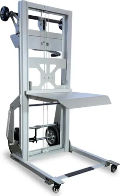 Produktbild von Materiallift ML90, klappbar mit Plattform, 90 kg Tragkraft, 1550 mm Hubhöhe