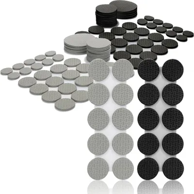 Produktbild von COM-FOUR® 100-teiliges Möbelgleiter Set - Selbstklebende Stuhlgleiter aus Gummischaum - Anti-Rutsch-Filzgleitern in verschiedenen Größen