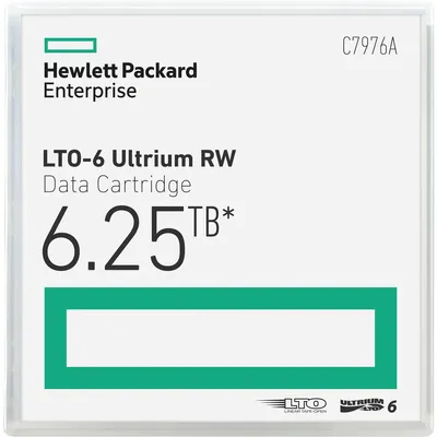 Produktbild von HPE LTO-6 Ultrium 6.25TB RW Data Cartridge, Leeres Datenband, LTO, 6,25 TB, 6,25 TB, 30 Jahr(e), 343 kBit/Zoll