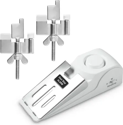 Produktbild von Sicherheits-Türstopper Alarm und Tragbare Türschlösser mit Antirutsch und 120 dB Geräusch - Ideal für Zuhause, Hotel und Reisen