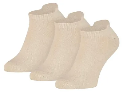 Produktbild von Sneakersocken aus Baumwolle mit Frotteesohle - 3 Paar – Sand – 47-50