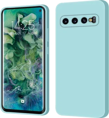 Produktbild von Hülle für Samsung Galaxy S10 Case Cover Bumper Silikon Softgrip Schutzhülle Farbe: Hellblau