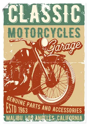 Produktbild von ARTland Poster Classic Motorcycles Größe: 70x100 cm