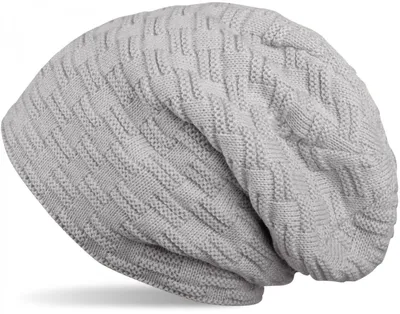 Produktbild von styleBREAKER Feinstrick Longbeanie Mütze mit Flecht Muster und warmem Fleece Innenfutter | Winter Strickmütze Uni elastisch weich bequem warm