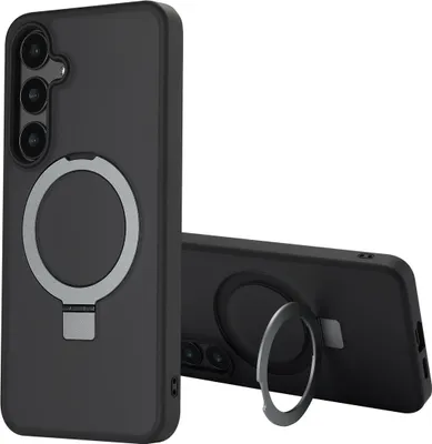 Image de Accezz Ring Stand Backcover avec MagSafe pour le Samsung Galaxy S24 Plus - Noir