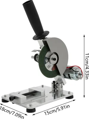 Image de Mini-scie circulaire de table - 96 W - pour le bois et le métal - lame de 10,16 cm - 9 000 tr/min - inclinaison de 0 à 45° - prise UE - couleur argent
