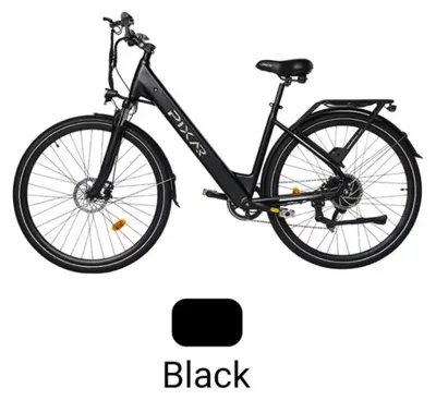 Obrázek produktu pro Elektrické městské kolo - City1 - 250 W - baterie 36 V, 10,5 Ah - maximální rychlost 32 km/h - dojezd 40 km - 7 rychlostí - černá barva