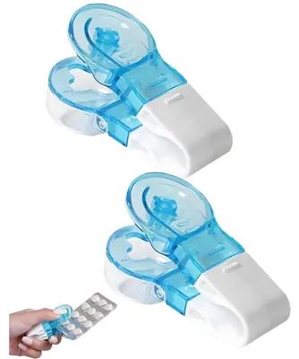 Produktbild von 2 Stück Pillendosierer & Tablettenausdrückhilfe, Tragbar & Hygienisch