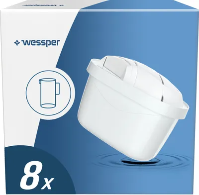 Produktbild von Wessper Wasserfilter Kartuschen 8 Stück |Ersatz für Dafi Unimax Aquaphor A5 BRITA Maxtra+ PHILIPS AWP212/10 Wasserfilter-Kanne|Reduziert Chlor & Kalk