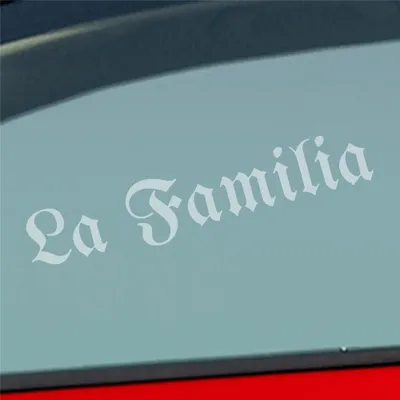 Produktbild von Auto Aufkleber La Familia Die Familie Freunde Friends Car 19x4 cm Milchglas Sticker Heckscheibenaufkleber