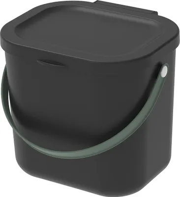 Produktbild von Rotho Mülltrennsystem 6L Albula - BiomMülleimer 23,5 x 20,0 x 20,8 cm - Mülleimer mit Deckel - Abfalleimer aus Kunststoff - Müllbehälter mit Griff