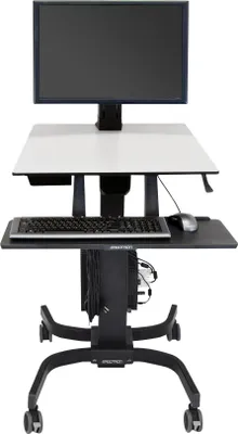 Produktbild von Ergotron WorkFit-C, Single HD Sit-Stand Workstation, Multimedia-Wagen, Schwarz, Grau, 12,7 kg, 76,2 cm (30"), 75 x 75,100 x 100,200 x 100,200 x 200, 360°