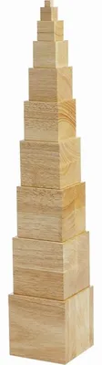 Produktbild von Betzold Würfelturm in Naturfarben mit 10 Würfeln, Lernturm für Motorik/Geschicklichkeit