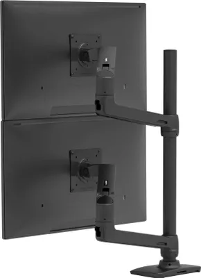 Produktbild von Ergotron LX - Befestigungskit (Doppelarm, hohe Säule) - für 2 LCD-Displays - mattschwarz - Bildschirmgröße: bis zu 101,6 cm (bis zu 40 Zoll)