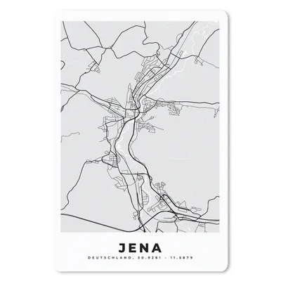 Produktbild von MuchoWow® Mauspad Mousepad Stadtplan - Deutschland - Karte - Jena 18x27 cm - Mousepads - Maus Mat - Pad - Mausunterlage
