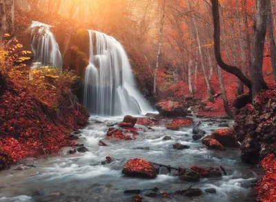 Produktbild von Papermoon VLIES Fototapete, Digitaldruck,  Berg Sonnenuntergang Wasserfall (727)