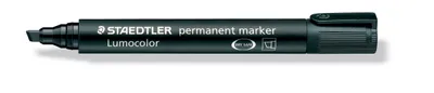 Produktbild von STAEDTLER Lumocolor 350 permanent Marker, Keilspitze, Einzelprodukt, schwarz