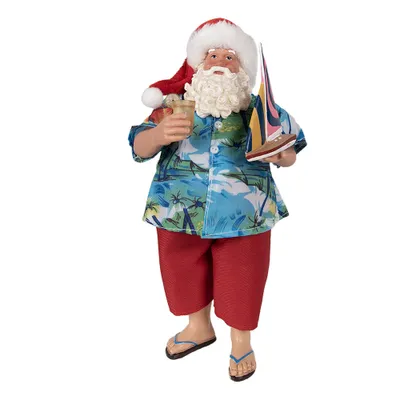 Produktbild von Clayre & Eef Figur Weihnachtsmann 28 cm Blau Textil auf Kunststoff