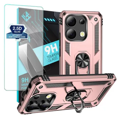 A product shot of a phone case and screen protector.