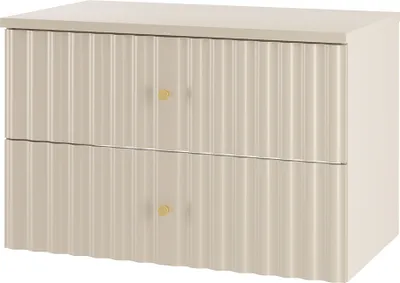 Produktbild von Waschtischunterschrank mit Waschtischplatte 80 cm breit in kaschmir AQUINO-140
