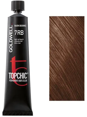 Zdjęcie produktu dla Goldwell Topchic The Browns, Brązowy, 7RB, Light Red Beech, Unisex, 60 ml, Do wszystkich włosów