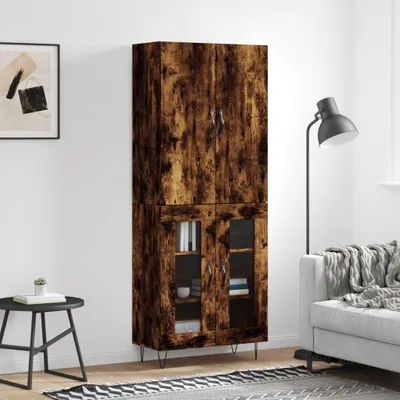 Produktbild von vidaXL Highboard Räuchereiche 69,5x34x180 cm Holzwerkstoff