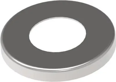 Produktbild von Abdeckrosette ∅ 85 mm / ∅ 42,4 mm Edelstahl Abdeckung Rohr Rosette Pfosten Reling Blende Geländer Balkon Schraubenabdeckung Pfostenrohr geschliffen