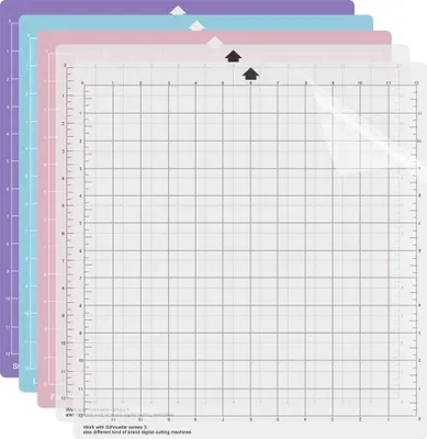Zdjęcie produktu dla Zestaw mat do cięcia 5 sztuk 30 x 30 cm - Samoprzylepna - Antypoślizgowa - Ekranowana - Vinyl Craft - Silhouette Cameo 4/3/2/1