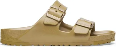 Produktbild von Kaufen Sie die Birkenstock Arizona EVA Glamour Gold mit schmalem Fußbett bei Kicksshop. Leichte goldene Damensandale im ikonischen Birkenstock-Design.
