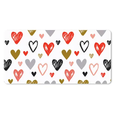 Produktbild von MuchoWow® Mauspad Mousepad Herz - Skizze - Valentinstag 60x30 cm - Mousepads - Maus Mat - Pad - Mausunterlage - Nachhaltig