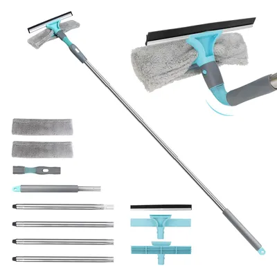 Immagine prodotto di Spazzola per vetri Cozary con tergicristallo, 170 cm, professionale, telescopica, 2-in-1